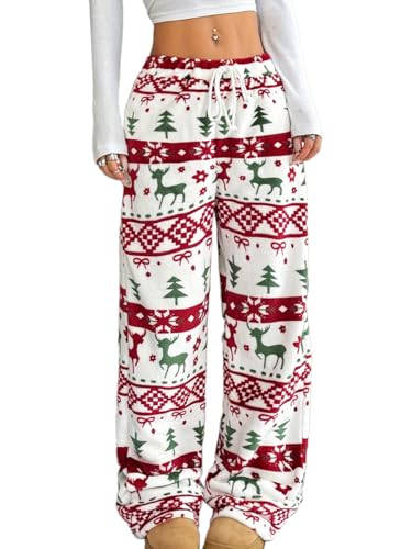 ticticlily Pantalon Pyjama Femme Flanelle Polaire Peluche Hi