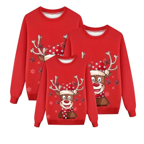 POIUIYQA Pull Noel Famille Hiver Chaud Pull de Noel Femme Ho