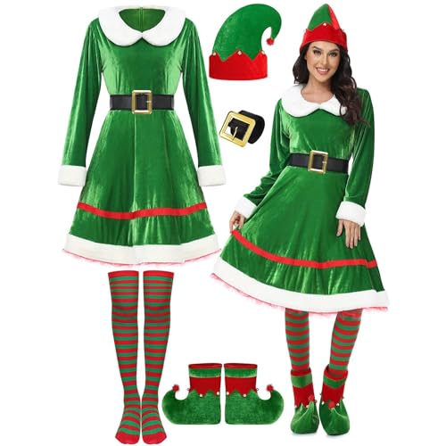EHOTER Ensemble De Elfes Pour Femmes, Lutin Costume Noël, Te
