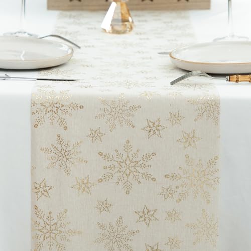 Chemin de Table Or Flocons 28x5m