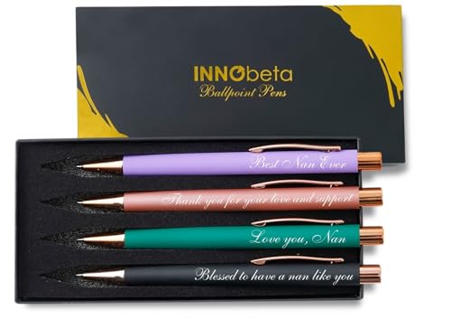 INNObeta Lot de 4 stylos à bille pour grand-mère pour annive