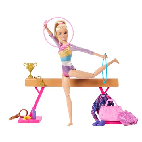 Barbie Poupée Coffret Gymnastique et Accessoires