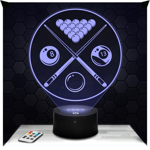 Lampephoto.fr - Lampe 3D Billard Sport, Veilleuse Tactile Le