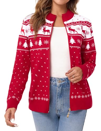 Gilet Noël Femme Tricot Chaud