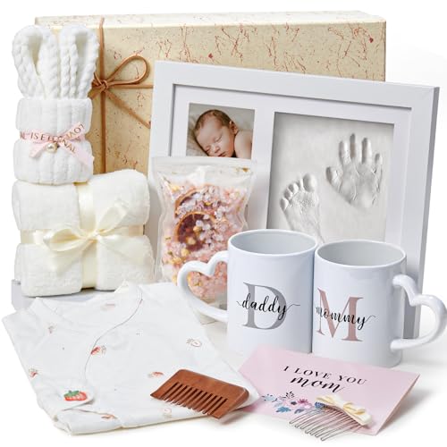 Bebe Naissance Cadeau Future Parents, Kit Empreinte Bebe & M