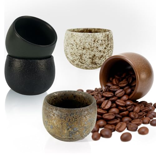 Mocoli Tasses à Expresso, Ensemble De 5 PièCes En GrèS Petit