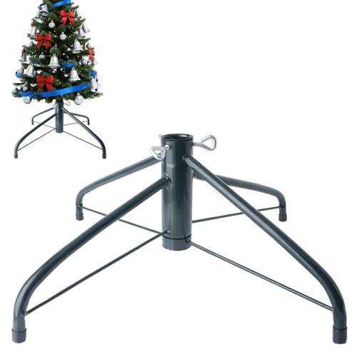 AddGrace Pied de sapin de Noël pliable en métal pour poteau 