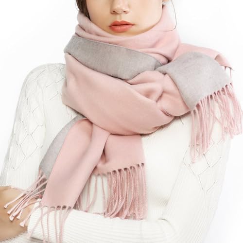 RIIQIICHY Echarpe Femme Hiver Chaud Chale Rose Grosse Echarp