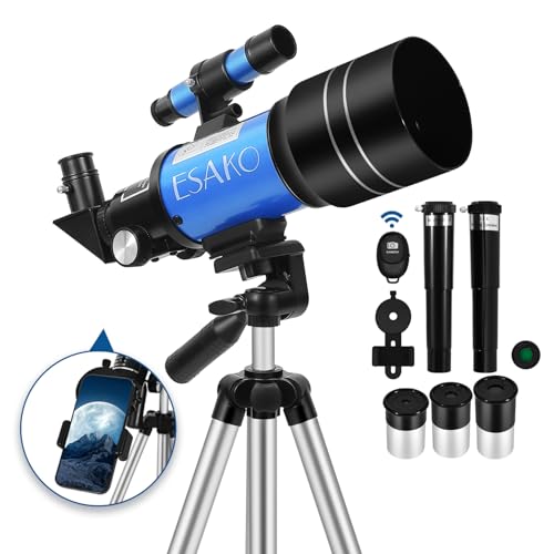 ESAKO Télescope Portable pour Enfants et débutants, Ouvertur