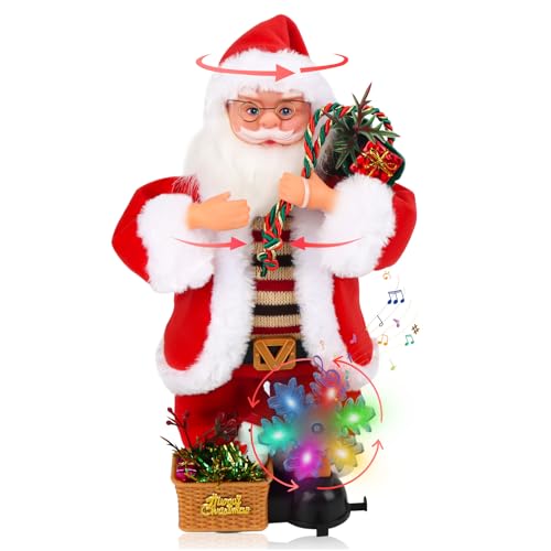 Figurine de Père Noël avec musique et bras mobiles, 33*15*13