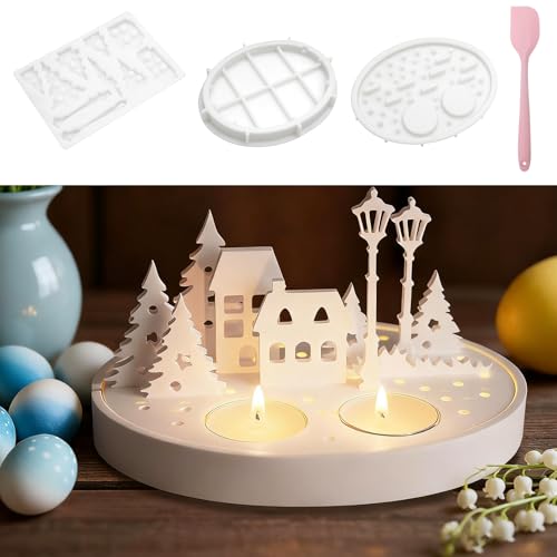 Moules en silicone de Noël, Ensemble de bougeoirs avec réver