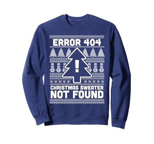 Error 404 Pull de Noël moche introuvable Motif Nerd Sweatshi