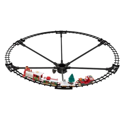 ECD Germany Train de Noël Électrique pour Sapin, Circuit à P