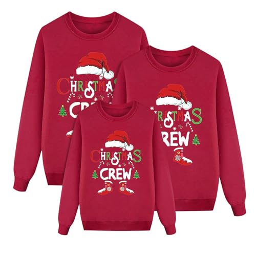Pull Noel Famille Hiver Chaud Pull de Noel Femme Homme Enfan