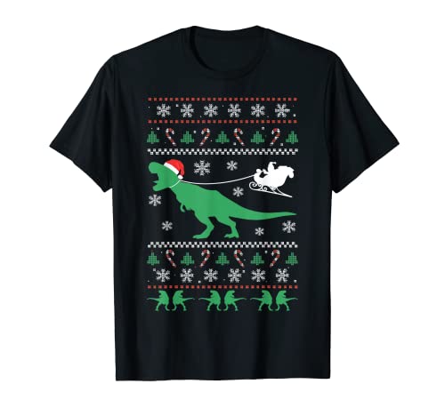 Pull de Noël moche dinosaure pour garçons et enfants T-Shirt