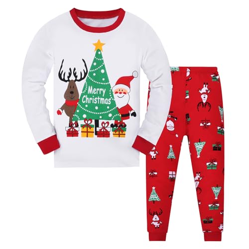 Codkkre Pyjama de Noël Enfants Ensembles Pyjama de Noël pour