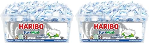 HARIBO - Tubo StarMint - Bonbons À La Menthe - Sans Colorant