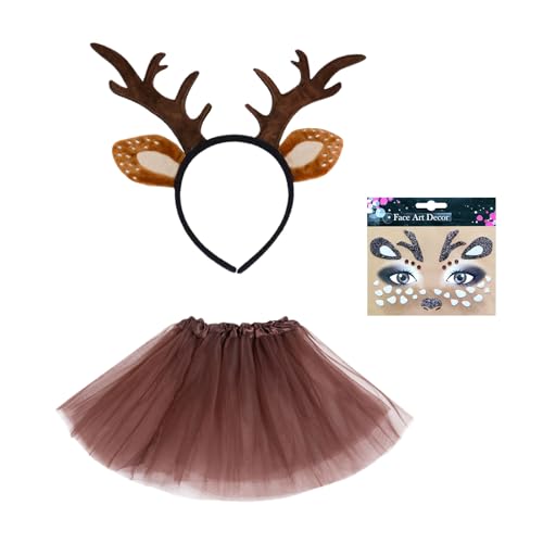 UILYNIU 3 Pièces Déguisement de Bois de Cerf, Déguisement An