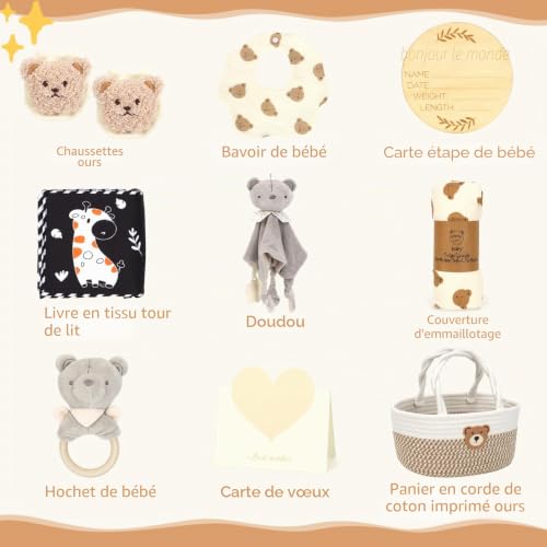 Topsky Cadeau pour nouveau-né, coffret cadeau pour bébé garç