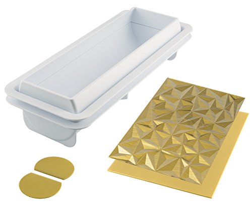 Silikomart 25.074.63.0065 Kit Moule à bûche Diamant, 25 x 8 