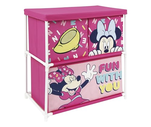 ARDITEX - Étagère pour Enfants avec 3 bacs en Tissu Disney M