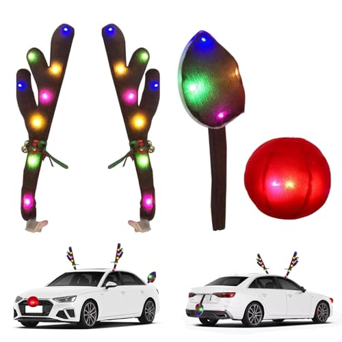 Décoration de Voiture en Bois de Noël - Costume de Rudolph e