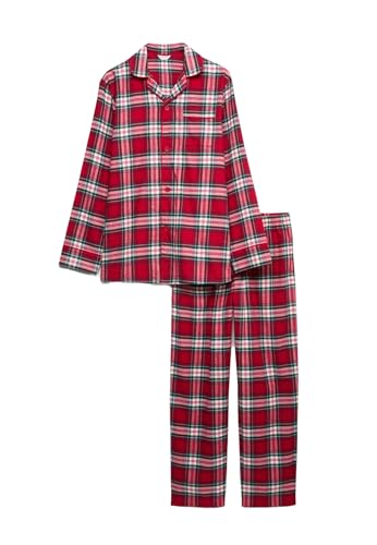 Marks & Spencer Pyjama de Noël Pur Coton à Carreaux M
