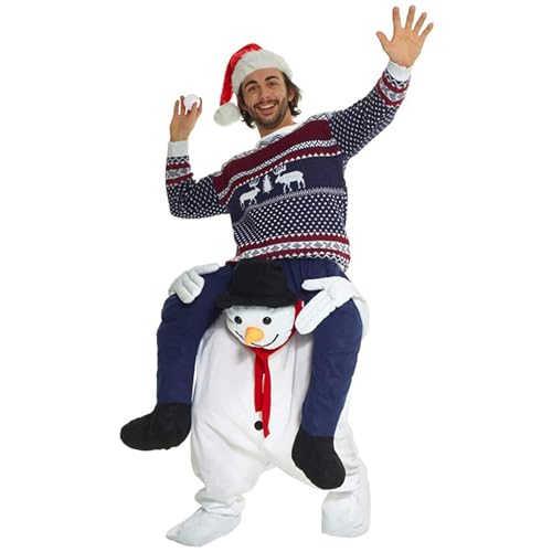 Morph Deguisement Bonhomme de Neige Adulte, Costume Noel Hal