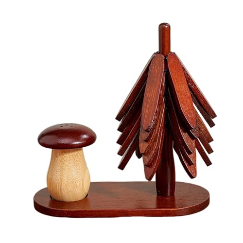 Dessous de verre en forme de sapin de Noël avec support