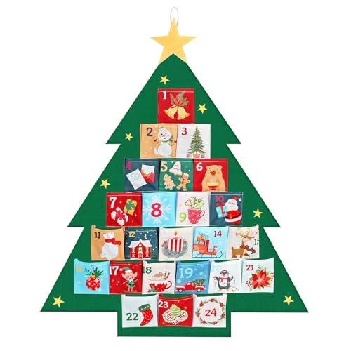 HOWAF Calendrier de lAvent 2025, Sapin de Noel Calendrier Av