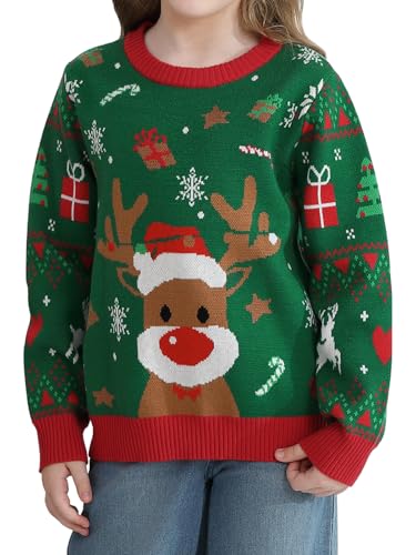 Saodimallsu Pull de Noël Famille Ensemble Col Rond Manches L