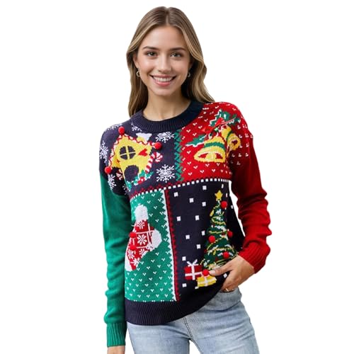Pull de Noël Femme Rigolo Laid
