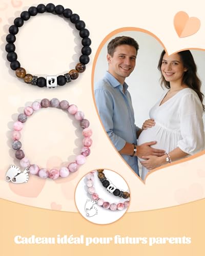 BOCHOI Bracelet Future Parents Cadeau Future Maman Futur Pap