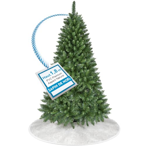 YEAUPE PRO Sapin de Noël Artificiel 180 cm, Touffu et Réaliste, Vert Sapin