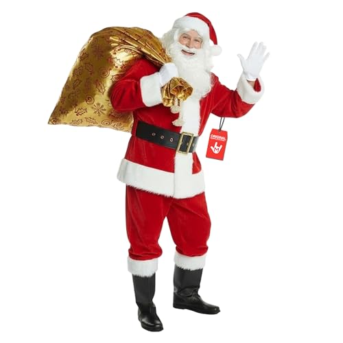 Costume Père Noël Homme XL Rouge