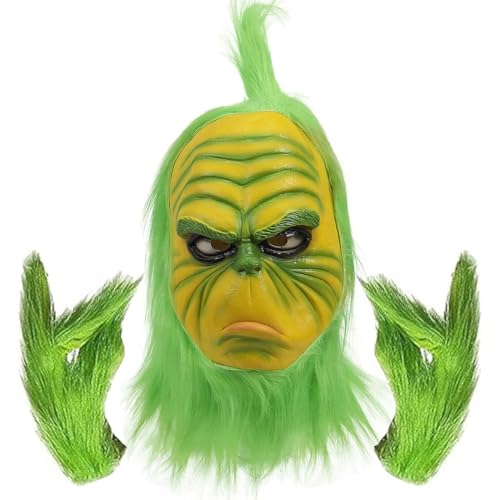 Applysu Masque de Grinch pour adulte Masque déguisement de G