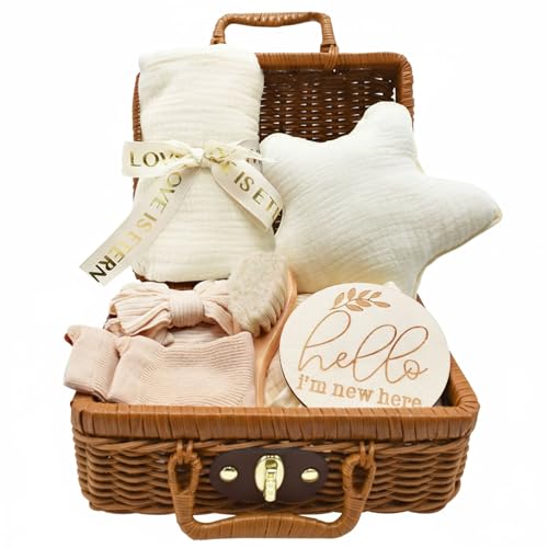 YTACREA 7 Pièces Cadeau Naissance Fille Garcon, Bebe Coffret