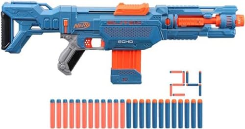 Nerf Elite 2.0, blaster Echo CS-10, 24 fléchettes Nerf, char