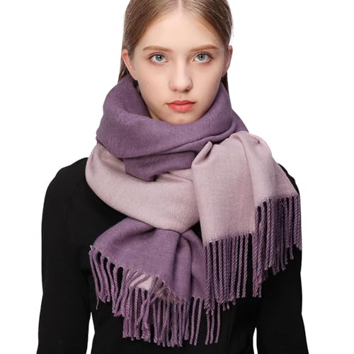 RIIQIICHY Echarpe Violet Femme Hiver Chaud Chale Grosse Echa