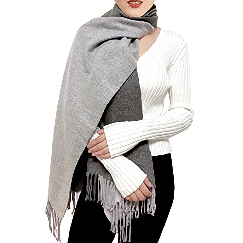 ehsbuy Echarpe Femme Cachemire Hiver Réversible Pashmina Lon