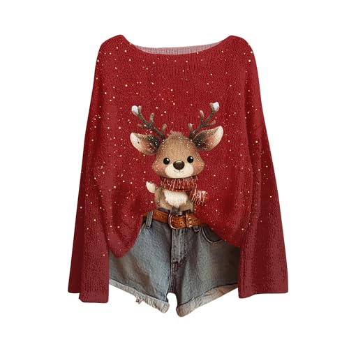 Générique Pull de Noel Couple, Ugly Pul Blouse Paillettes Dr