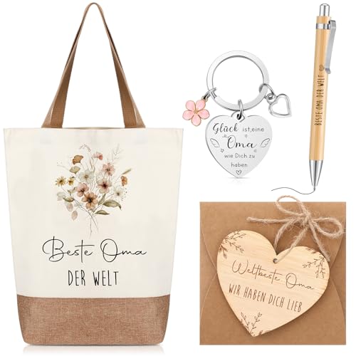 Xuniea 6 Pièces Coffret Cadeau pour Grand-Mère Sac de Course