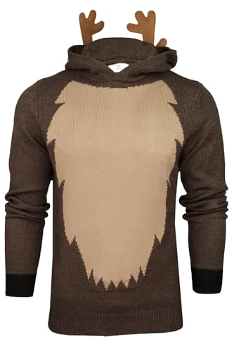 Xact Pull à Capuche pour Hommes avec Motif Rudolph Le Renne