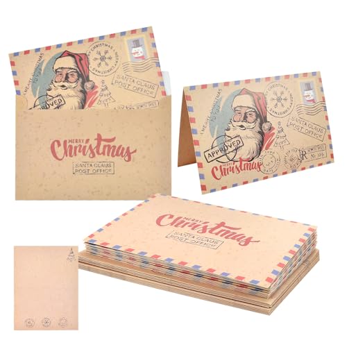 KBNIAN 16 PCS Cartes de Noël avec Enveloppes Cartes de Vœux
