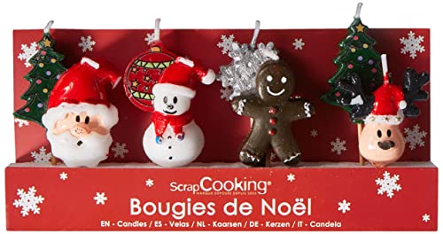 Scrapcooking 5021 Noël Set de 8 Bougies Paraffine Multicolor