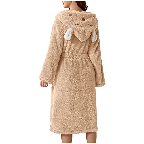 Générique Femme Polaire A Capuche Hiver Chaud Peignoir Pyjam