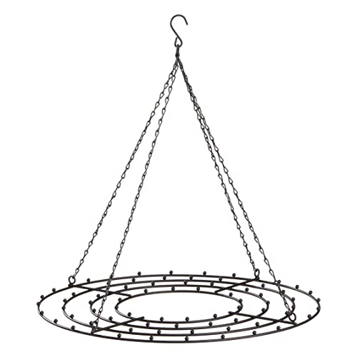 Couronne suspendue noire métal 42 cm