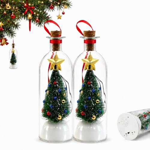Décoration en verre pour sapin de Noël avec message vocal da