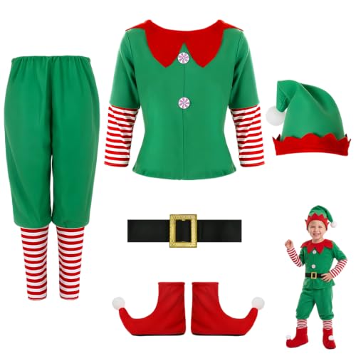 GUIZIYAO Ensemble Noël Déguisement Lutin, Costume Lutin De N