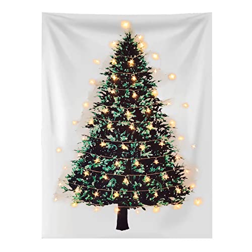 Eimilaly Tapisserie de larbre de Noël avec lumières, Tapisse